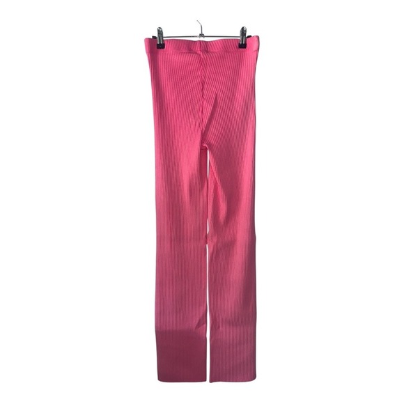 Revolve x Cotton Citizen Pink Ribbed Flare Lounge Pants, Small - Picture 4 of 8